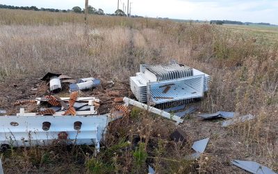 Roban cobre de un transformador de energía